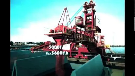 Descargador de barcos tipo tornillo para manipulación de materiales a granel