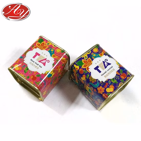 Fruta, té, café, cuadrado, dulces, comida, regalo, lata de metal grande